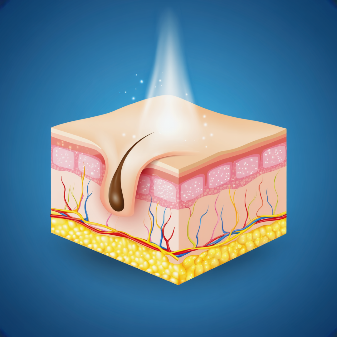 Chemical peel educational skin layers